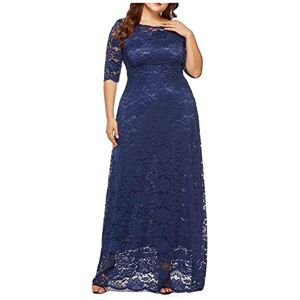 Dresses For Women Uk 0301a52078 FunAloe 80S Prom Dress Womens Party Dresses for Women 2023 Wedding Guest Lace Dresses Long Sleeve Crewneck Dress Women Elegant Hollow with Pocketslong Dress Plus Size Dress Navy for Special Occasions