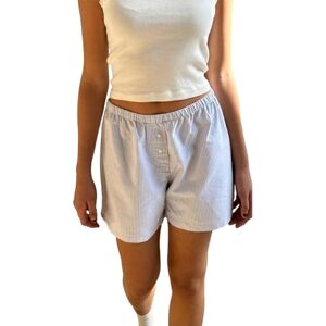 M9ppzzur7 Women 's Summer Clothes Short Elastic Waist Casual Shorts Lounge Wear (B# Blue, L)