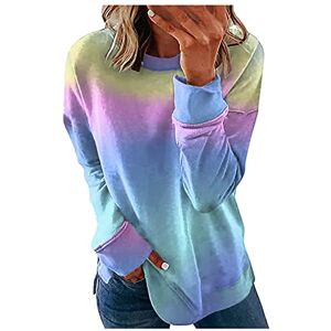 Haolei Women Crew Neck Sweatshirt Tops Halter Novelty Shirt Halter Neck Graphic Top Jacket with Loose Fitting Striped Print Tops Shirts Tops Blouse Tunic Top Slim Women Tops Blue_0 S