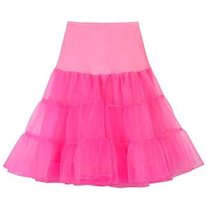 Topgrowth Accessorio Women Retro Petticoat Underskirt 50s Vintage Rockabilly Petticoat Women's Tulle Skirt A-line Dress Half Slips Rockabilly Tutu Skirt Retro Tutu Underskirt (B-Watermelon, XL)