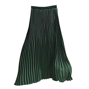 Damen Rock Sommer Skirt Women's Long Vintage Summer Skirt Maxi Skirt Casual Skirt A Line Skirts Skirt Pleated Skirt Retro Pleated Skirt, Green, One Size