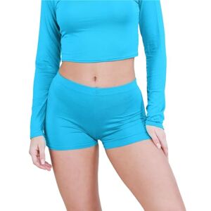 Hamishkane&#174; Women's Stretchy Hot Pants - Versatile Mini Shorts for Women, Soft & Comfortable Slim Fit Ladies Shorts, Design for Summer, Casual and Nightlife Fashion Turquoise