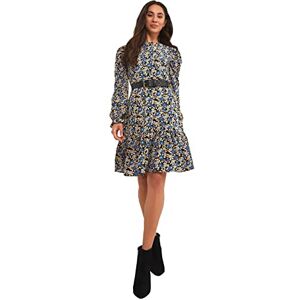 Joe Browns Women's Cute Floral Long Sleeve Round Neck Dress Casual, Blue, 16