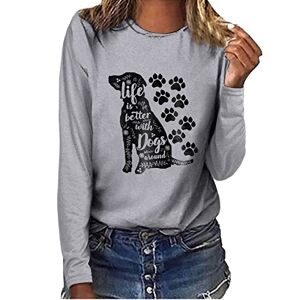 Gifts For Wife 21/1220d1243 Sweatshirt for Women,Women Dog Mom Shirt Mom Funny Graphic T-Shirts Funny Dog Lover Long Sleeve Tees Tops