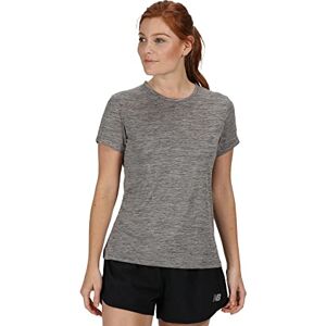 Regatta Womens/Ladies Antwerp Short Sleeved Marl T-Shirt (12 UK) (Black)