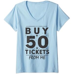 Womens Buy 50/50 Tickets From Me V-Neck T-Shirt