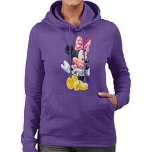 Disney Christmas Minnie Mouse Showing Off Her Shoes Women's Hooded Sweatshirt Purple