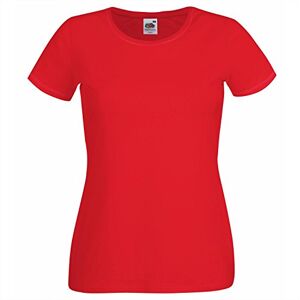 FRUIT OF THE LOOM Women's Original T. T Shirt, Red, XXL UK