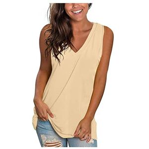 Summer Tops For Women Uk 0521a690 Cami Tank Tops for Women Loose Summer Shirts UK Ladies Going Out Tops Size 12 Vest Tops Women Long V Neck Sleeveless Tops Plain Long Top T-Shirt Pullover Tops Elegant Beige Union Jack Clothing