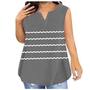 PRiME My Recent Orders Placed by Me Plus Size Vest Tops for Women Casual Sleeveless V Neck Shirts Tank Tops UK Trendy Striped Floral Print Blouses 2024 Summer Loose Fit Tee Ladies Elegant Blouses