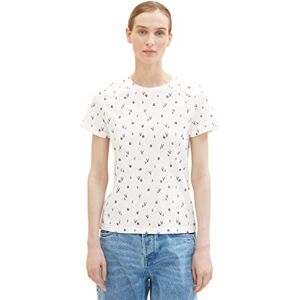 Tom Tailor Gmbh TOM TAILOR Women's 1037400 T-Shirt with Pattern, 32691-Offwhite Mixed Flower Design, XL