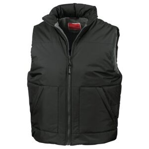 Result RE44A Fleece-Lined Bodywarmer - Black, Large