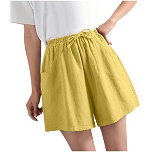 Yellsong Womens Cargo Shorts Summer Pockets Casual Drawstring Elastic Shorts for Women Casual Teen Girls Summer Beach Holiday Shorts Ladies Cropped Ttrousers Summer Csual Walking Hiking Knee Length Shorts