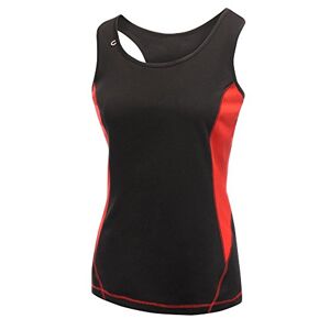 Regatta Women's Women's Rio Vest Regular Fit Plain Crew Neck Sleeveless Vest Top, Black (Black/Clsred), 8