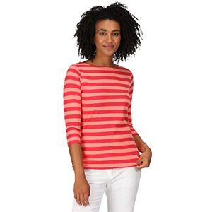 Regatta Womens Bayla 3/4 Sleeve Striped Boat Neck T Shirt, 16