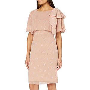 Gina Bacconi Women's Floral Spot Chiffon Dress Cocktail, Dusty Pink, 16