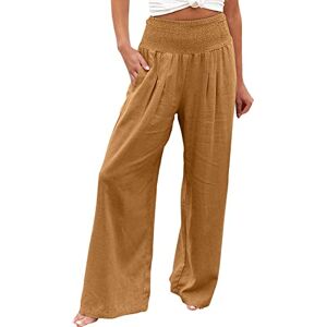 Loose Fit Wide Leg Pants with Pockets Baggy High Waist Full Length Light Weight Plus Size Breathable Cut Off Drawstring Check Tailored Cigarette Yoga Trousers Lightweight Summer Button Loose