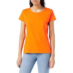 Fruit of the Loom Womens Lady-Fit Sofspun Short Sleeve T-Shirt (XL) (Orange)