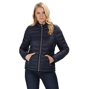 Regatta Women Kallie Water Repellent Insulated Padded Jacket Baffled/Quilted Jackets - Navy/Silver, Size: 10