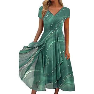 Todays Deals Of The Day Clearance Prime Midi Dresses for Women UK Sale Ladies Knight Dresses with Pockets Casual Dresses Floral Print Tank Dress Ladies Summer Shift Dress Swing Dresses Gift Green