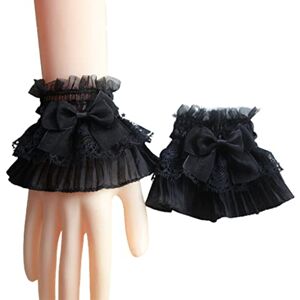 Ruffle Lace Cuffs False Sleeve Sweater Lace Sleeves Detachable Wrist Cuffs Steampunk Costume Accessory Horn Cuffs