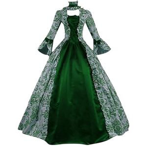 KBOPLEMQ Medieval Clothing Women's Victorian Renaissance Princess Dresses Baroque Rococo Clothing Lolita Clothing Queen Elegant Evening Dresses Cocktail Dress Party Dress A-line Maxi Dresses, q army green, XXL