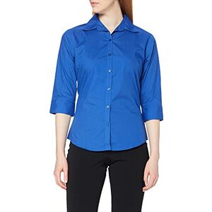 Premier Workwear Ladies 3/4 Sleeve Poplin Blouse Royal Blue 16