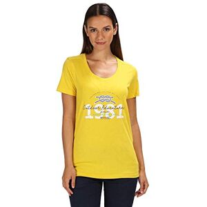 Regatta Regvv Women Filandra III Coolweave Cotton Graphic Print T-Shirt - Yellow Sulphur, 10