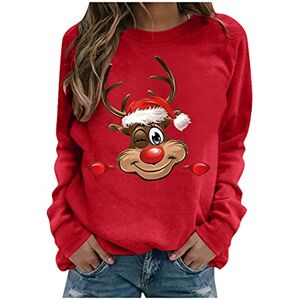 Oodie Blanket Hoodie Women Uk Long Christmas Jumpers for Women Blue, Women Sweatshirt Merry Christmas Round Collar Long Sleeve Print Easy Pullover Blouse Oversized Fleece Hoodie Women