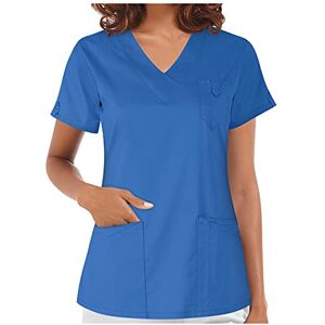 Bsjj Scrubs Uniforms Women,Women Short Sleeve V-Neck Shirts Working Uniform Christmas Scrub Tops Cute Cartoon Print Graphic T-Shirt Tunic Blouse Loose with Pockets