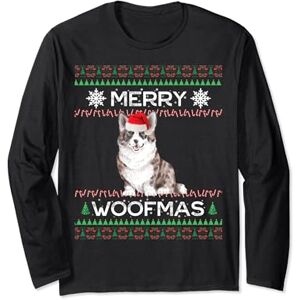 Cardigan Welsh Corgi Christmas Cardi Dog Woofmas Cardigan Corgi Christmas Long Sleeve T-Shirt