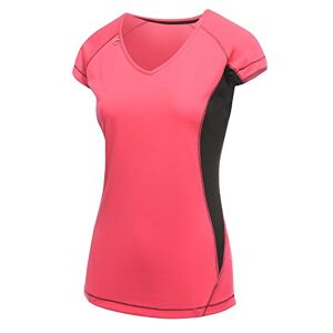 Women's Regatta Women'S Beijing T-Shirt Regular Fit Plain Crew Neck Short Sleeve T - Shirt,Pink (Hotpink/Blk),12 UK(38 EU)
