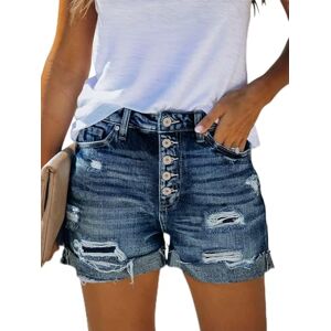 KISSMODA Summer Denim Shorts for Women High Waisted Rolled Jean Shorts Casual Fashion Pants Shorts
