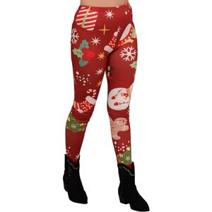 Love My Fashions Womens Novelty Christmas High Waist Costume Ladies Xmas Festive Leggings Full Length Fancy Pants in Plus Size UK=(8-22)