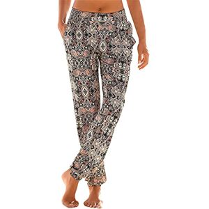 Summer Trousers for Women Boho Elasticated Waist Drawstring Yoga Pants Floral Print High Waist Narrow Leg Linen Trousers