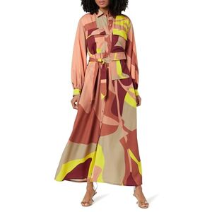 The Drop Women's Abstract Print Maxi Dress with Utility Belt by @takkunda, S