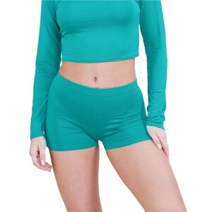 Hamishkane&#174; Women's Stretchy Hot Pants - Versatile Mini Shorts for Women, Soft & Comfortable Slim Fit Ladies Shorts, Design for Summer, Casual and Nightlife Fashion Jade Green