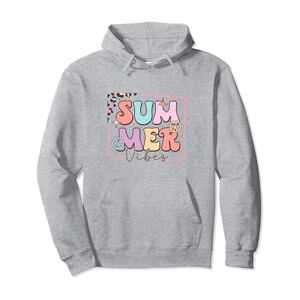 Summer Vibes Beach Bum Retro Pastel Cute Kawaii Graphic Pullover Hoodie
