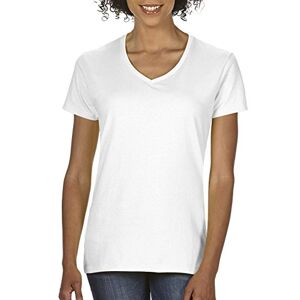 Gildan Ladies Soft Style Short Sleeve V-Neck T-Shirt (XL) (White)