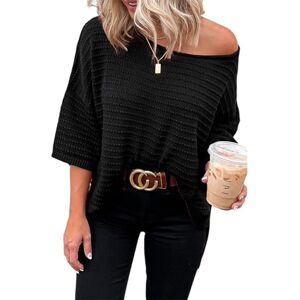 MINTLIMIT Women's 3/4 Sleeve Jumper Knit Tunic Top Crewneck Casual Pullover Sweater Top 2023