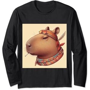 Capybara Hippie Gifts Capybara Hippie Long Sleeve T-Shirt