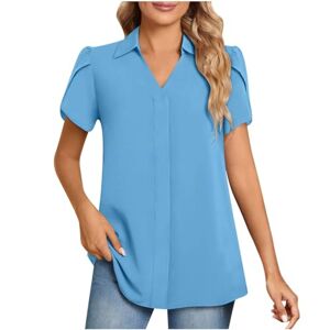Skang Clearance Sale Black Friday Prime Jumpers for Women UK Sale Winter Womens Casual Tunic Top 3/17 Long Sleeve Longline Blouse Ladies Swing Tunic Top Loose Blouse T Shirt Round Neck Stretch Comfortable Holiday Women Tops Sale Sky Blue