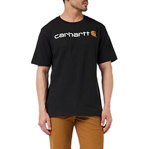 Carhartt Men's Relaxed Fit Heavyweight Short-Sleeve Logo Graphic T-Shirt, Black, L