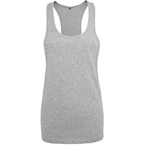 Build Your Brand Women's Ladies Loose Tank T-Shirt, Heather Grey, XS