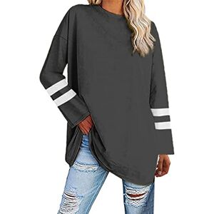 Clearance!Hot Sale!Cheap! Striped Jumpers for Women UK Baggy Long Sleeve Pullover Sweater Tops Oversized Crew Neck T Shirts Ladies Tunic Tops Soft Causal Loose Blouse