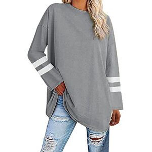 Clearance!Hot Sale!Cheap! Striped Jumpers for Women UK Baggy Long Sleeve Pullover Sweater Tops Oversized Crew Neck T Shirts Ladies Tunic Tops Soft Causal Loose Blouse