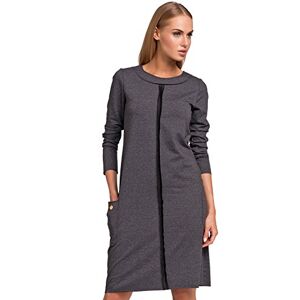 FUTURO FASHION&#174; Women's Plain Shift Dress with Stripe Subtle Fashion with Pockets Plus Sizes 8-18 UK FA433