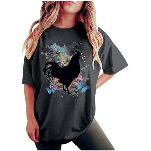 Generic Sale Clearance Ladies White Blouse Clearance Retro Summer Casual Floral Printed Shirts Plus Size Loose Short Sleeve Round Neck Blouses T-Shirts Tops Ladies Lightweight Soft Casual Summer Outfit Clothes