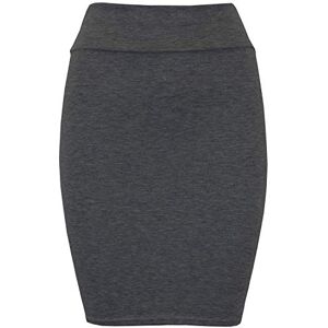 Be Jealous Fashion Star Womens High Waisted Pencil Bodycon Mini Skirt Charcoal S/M (UK 8/10)