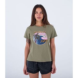 Hurley meta Sportswear LLC Women's Surf Classic Tee T-Shirt, Taupe, XS